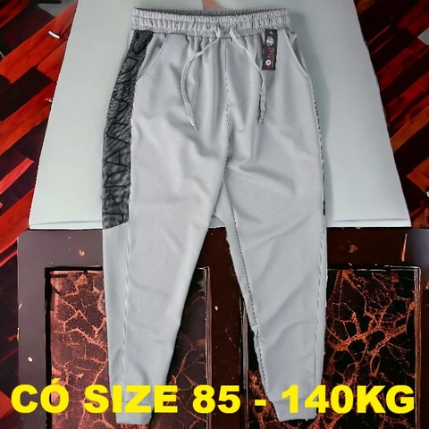Quần Dài Thể Thao Big Size Nam (85-140kg) - Xám - QDTT.04G