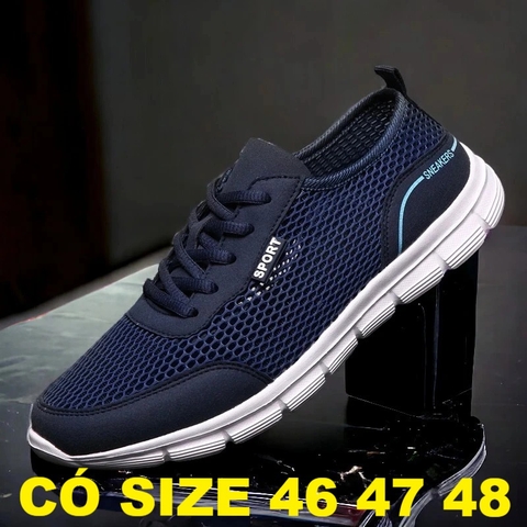 Giày Vải Lưới Big Size Nam (size 46 47 48) - Chàm - TTQC.06Ch