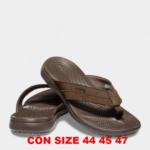 Dép Xỏ Ngón Nam Big Size Xuất Dư (44 45 47 48) - NÂU - Crocs.DK.02Br