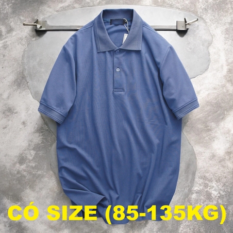 Áo Polo Big Size Nam Vải Cá Sấu Poly (85-135kg) - Chàm - BF.BL.13Ch