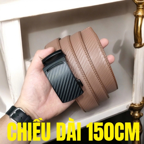 Thắt Lưng Da Big Size Nam Trơn Zigzag - Độ Dài 150cm - Nâu - TL.02Br-150