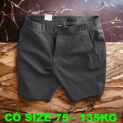 Quần Short Kaki Big Size Nam (75-135kg) - Xám Đậm - BF.QS.01G2