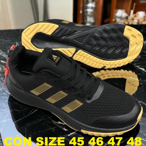 Giày Thể Thao Nam Big Size (size 45 46 47 48) - Đen Đế Vàng - 44UP.AD16BY