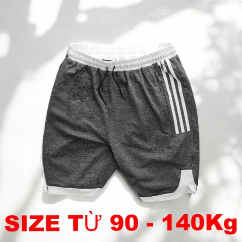 Quần Short Thun Thể Thao Big Size Nam (90-140kg) - Xám - BF.QS.10G