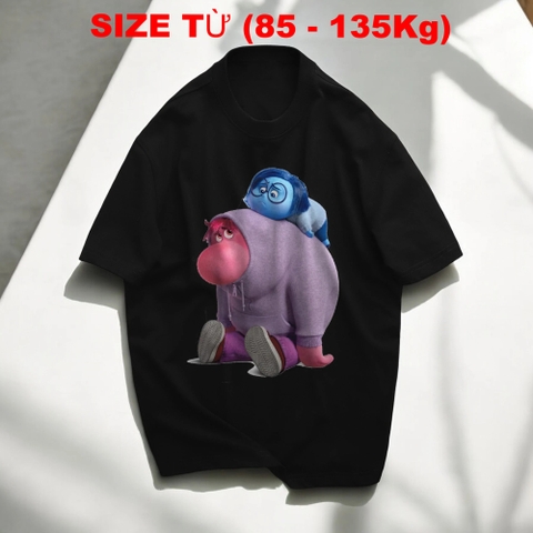 Áo Thun Form Rộng Vải Cotton Big Size Nam (85-135kg) - Đen - BF.AT.20B