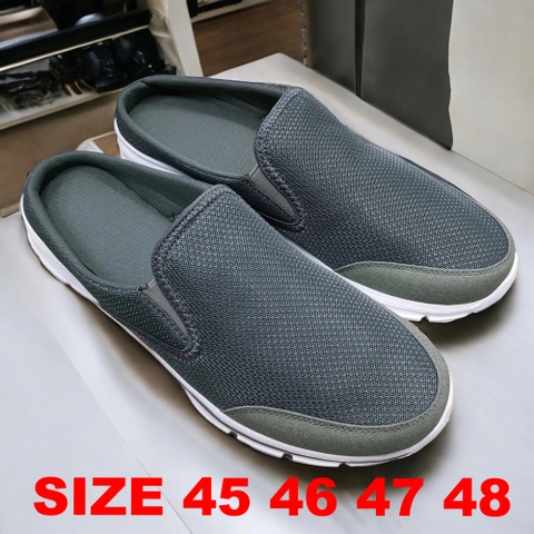 Giày Sục Vải Nam Big Size, Có Size Lớn (45 46 47 48) - Xám - GLBS.04G