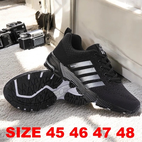 Giày thể thao big size nam (size 45 46 47 48) - Đen Full - TTQC.08B