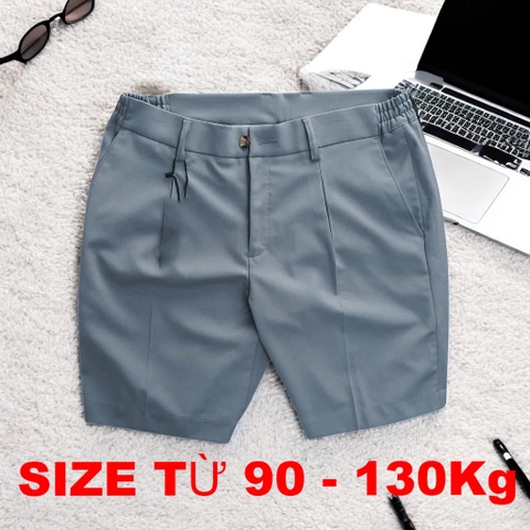 Quần Short Tây Lưng Thun Co Giãn  Big Size Nam (80-130kg) - Xanh Ngọc - BF.QST.02XN