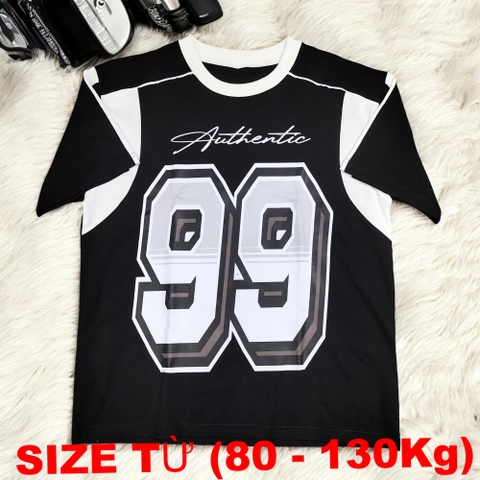 Áo Thun Form Rộng Vải Cotton Big Size Nam (80-130kg) - Đen - BF.AT.09B