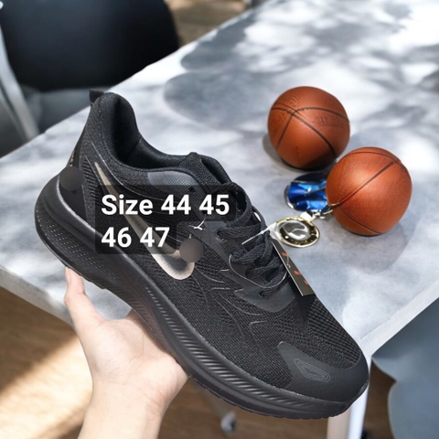 Giày Thể Thao Nam Big Size (size 45 46 47 48) - Đen Full - 44UP.NK53BB
