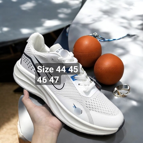 Giày Thể Thao Nam Big Size (size 45 46 47 48) - Trắng Full - 44UP.NK54W