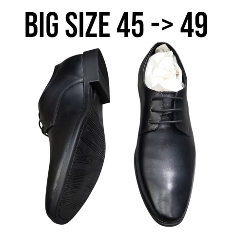 Giày Tây Nam Big Size - Da Thật (45 46 47 48 49) - ĐEN - 44UP.GT.03B