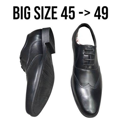 Giày Tây Nam Big Size - Da Thật - Size 45 46 47 48 49 - Đen - 44UP.GT.05B