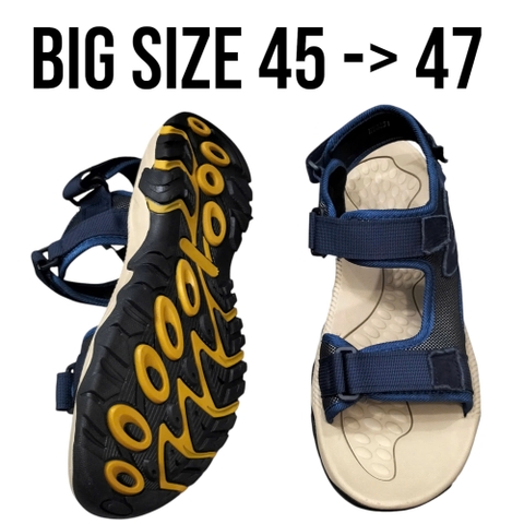 Sandal Quai Dán Big Size Nam Da Thật 44 45 46 47 48 - CHÀM -44UP.SD.03Ch