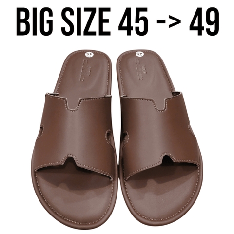 Dép Da Quai Ngang Big Size Nam (size 45 46 47 48 49) - NÂU - D.Dabo.01