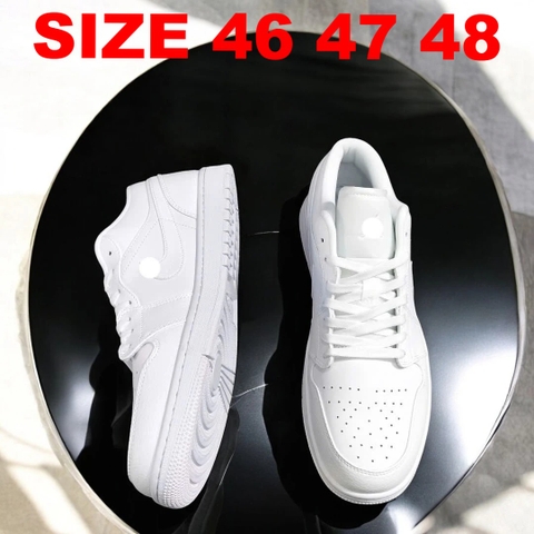 Giày Sneaker Nam Big Size (Size 46 47 48) - TRẮNG FULL -  JDLOW.02W