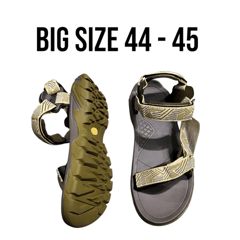 Sandal thổ cẩm 2 quai big size nam, size lớn (size 44 45) - Be Quai Xanh - 44UP.SD11002Br