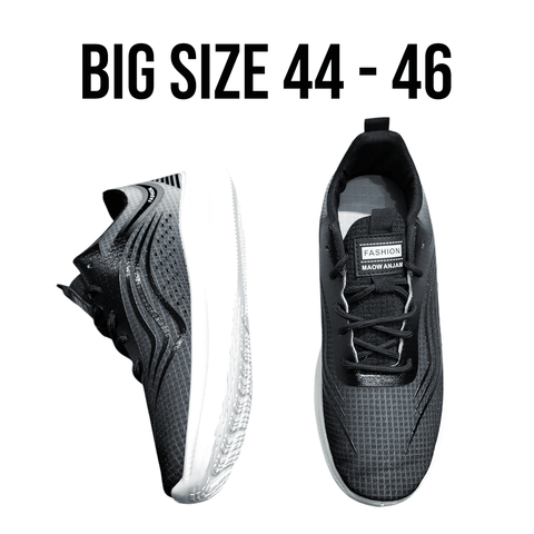 Giày Thể Thao Big Size Nam (size 44 45 46) - Đen - 44UP.TTQC.15B