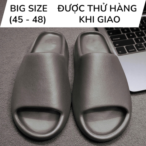 Dép đúc nam big size, dép nam ngoại cỡ (46 47 48) - ĐEN - 44UP.D.YZ.01B