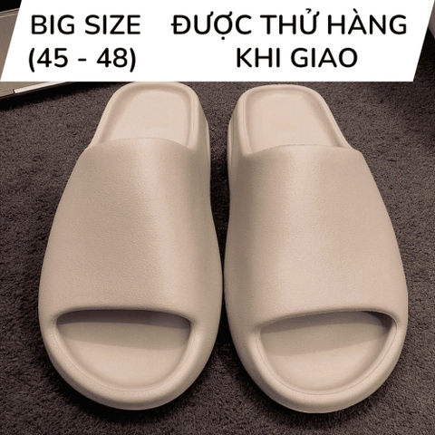 Dép đúc nam big size, dép nam ngoại cỡ (46 47 48) - NÂU TRÀ SỮA - 44UP.D.YZ.01Br