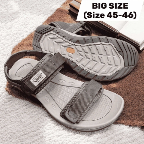 Sandal nam big size, dép quai hậu size ngoại cỡ (size 44 45 46) - XÁM - 44UP.SD7939G