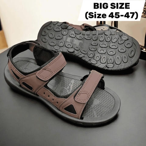 Sandal nam big size, dép quai hậu size ngoại cỡ (size 45 46 47) - Nâu - SD.07Br