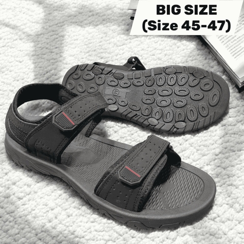 Sandal nam big size, dép quai hậu size ngoại cỡ (size 45 46 47) - Đen - 44UP.SD.10B