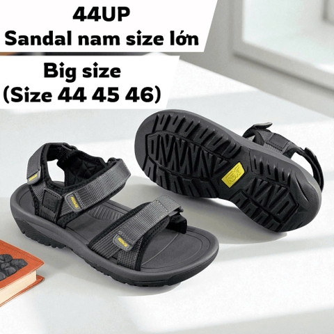 Sandal 2 quai nam big size, dép quai hậu size lớn (size 45 46 47) - Xám - RV679G