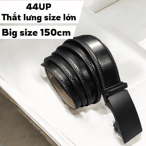 Thắt Lưng Da Big Size Nam Trơn - Độ Dài 150cm - Đen - TL.11B