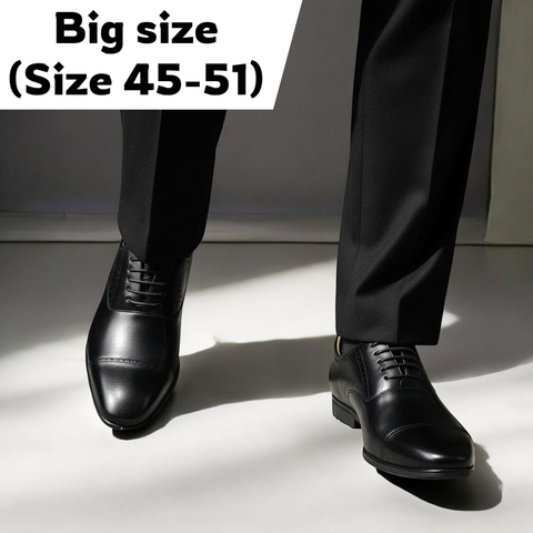 Giày Tây Nam Big Size - Da Thật, Có Size Lớn (45 46 47 48 49 50 51) - Đen - GTDB.02B