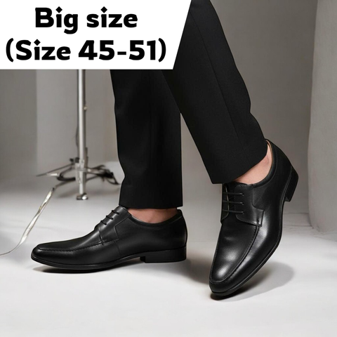 Giày Tây Nam Big Size - Da Thật, Có Size Lớn (45 46 47 48 49 50 51) - Đen - GTDB.05B