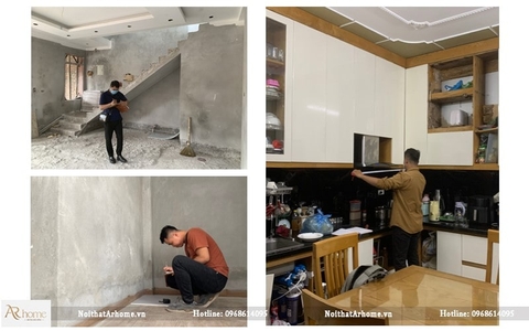 Thi Công Tủ Bếp Nhựa Picomat Cao Cấp - Nội Thất Arhome