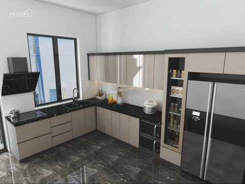 Mẫu Tủ Bếp Inox Cánh Acrylic Tạo Điểm Nhấn Cho Ngôi Nhà Của Bạn