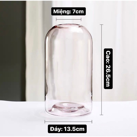 Bình Hoa Thủy Tinh ombre dáng trụ
