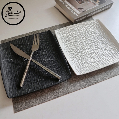 Dĩa vuông lõm Mocca