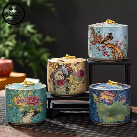 Hũ Mứt Trà/Trà Hoa Sen