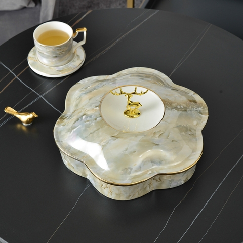 Khay mứt sứ xà cừ cao cấp