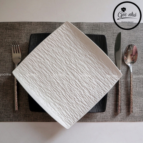 Dĩa vuông lõm Mocca