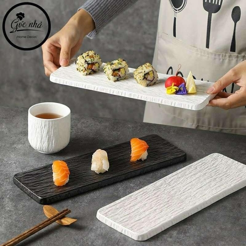 Dĩa sushi Mocca vân sần
