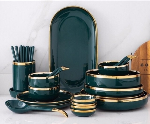 Set chén dĩa Nordic style 27 món