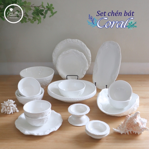 🪸 SET CHÉN BÁT CORAL 20 CHI TIẾT 🪸