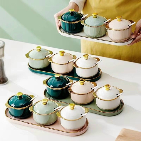 Set gia vị 3 hũ pastel