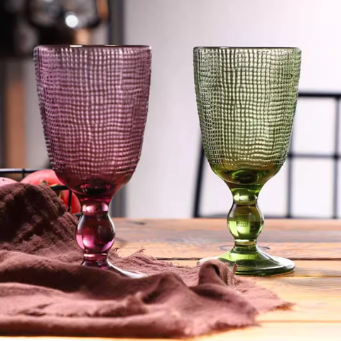 Set 6 Ly Vang Crochet - Họa Tiết Kẻ Lưới