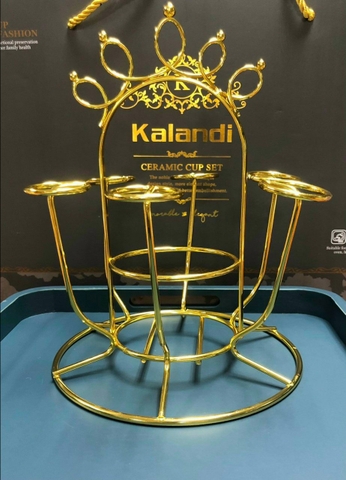 Up ly/cốc tròn Crown có giỏ nĩa