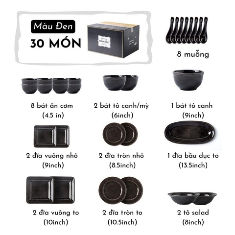 Set chén dĩa American Nile 30