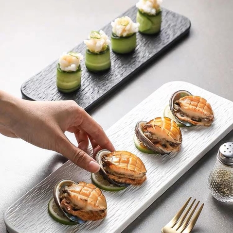 Dĩa sushi Mocca vân sần