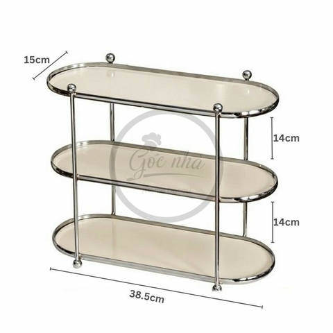 Kệ Đựng Đồ Trang Điểm Silver White