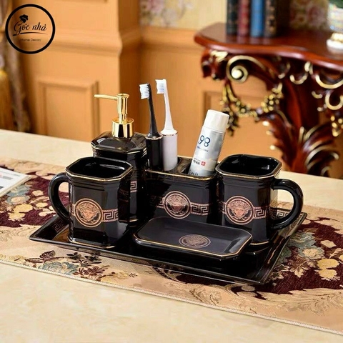 Set nhà tắm Versace cao cấp có khay