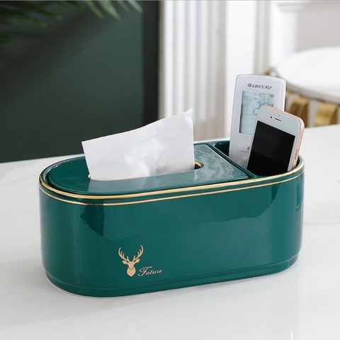 Hộp đựng khăn giấy kép hình oval