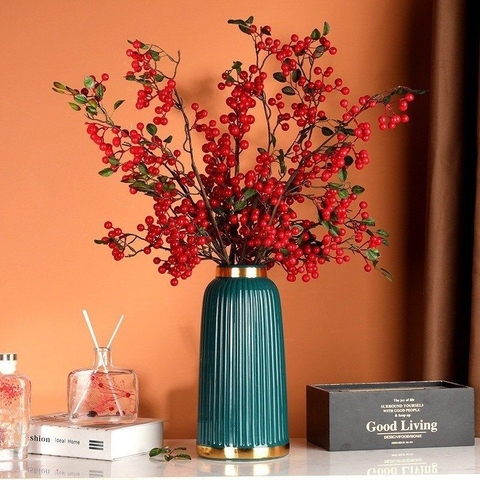 Bình hoa ngọc lục kẻ